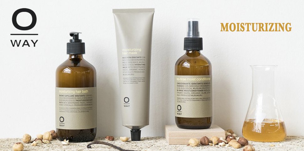 Oway Moisturizing ИЗТОЧНИК НА ДЪЛБОКАТА ХИДРАТА ЗА СУХА, ЧУВСТВИТЕЛНА И ДЕХИДРИРАНА КОСА.