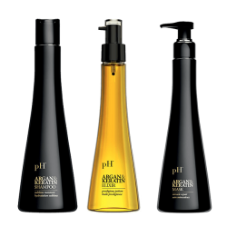 С ПОДАРЪК несесер  - Комплект от шампоан, маска и еликсир Pure Hair Illuminating Argan&Keratin Kit с ПОДАРЪК 