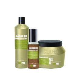 Комплект с арган за подхранване на суха и безжизнена коса Kay Pro Argan Duo