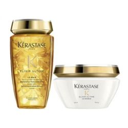 Комплект Шампоан и Маска с натурални масла за всеки тип коса Kerastase Elixir Ultime Duo