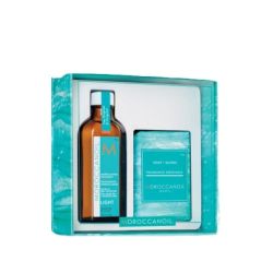 ПРОМО Комплект арганово масло за тънка изсветлена коса и сапун за тяло Moroccanoil Light Oil Soap Kit 