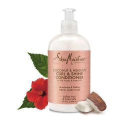 Натурален балсам за къдрава коса с кокос и хибискус Shea Moisture Coconut & Hibiscus Curl & Shine Conditioner 384ml