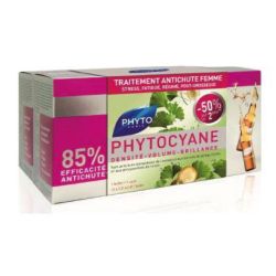 ПРОМО ДУО Ампули против косопад за жени Phyto Cyane Serum Anti-chute 2x12x7.5ml