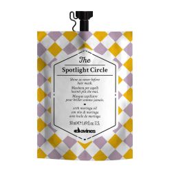 Маска за допълнителен блясък за всеки тип коса с масло от моринга Davines The Spotlight Circle 50 ml