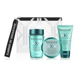 Комплект за силна и дълга коса за път - шампоан, маска и мляко Kerastase Extentioniste Travel Kit