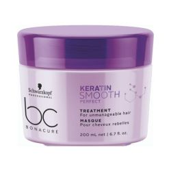 Изглаждаща маска за непокорна плътна коса Schwarzkopf Professional BC Keratin Smooth Treatment 200ml