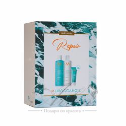 Комплект шампоан и балсам за възстановяване на косата Moroccanoil Repair + подарък 