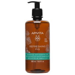 Нежен почистващ и тонизиращ душ гел Apivita Refreshing Fig Shower Gel 500ml