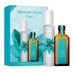 Промо комплект мароканско арганово масло и ароматен спрей за всеки тип коса Moroccanoil Signature Scent duo Summer Kits