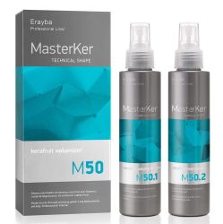 Професионална система за обем с кератин и мулти-плодова киселина Erayba MasterKer M50 2x150 ml