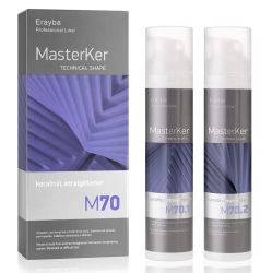 Кератинова терапия за трайно изправяне на косата с мулти-плодова киселина Erayba MasterKer M70 2 x 100 ml
