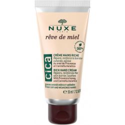 Обогатен крем за подхранване на много сухи и увредени ръце Nuxe Reve De Miel Cica Rich Hand Cream 50 ml