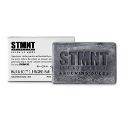 Сапун за коса и тяло с активен въглен STMNT Grooming Goods Hair & Body Cleansing Bar 125 g