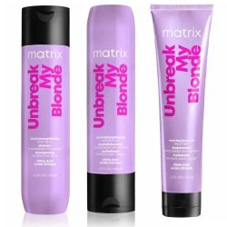 Възобновяващ комплект за слаба и обезцветена коса Matrix TR Unbreak My Blonde Trio 