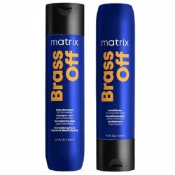 КОМПЛЕКТ от шампоан и балсам за брюнетки Matrix Brass Off 2х300мл.