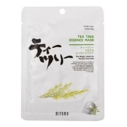 Успокояваща маска за лице с екстракт от чаено дърво Mitomo URUURU Tea Tree Facial Essence Mask