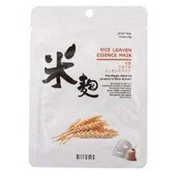 Подхранваща маска за лице с екстракт от оризов квас Mitomo URUURU Rice Leaven Facial Essence Mask