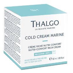 Пълнител - богат успокояващ крем при суха кожа за 24 часова хидратация Thalgo Cold Cream Marine Crème Riche Nutri-Confort REFILL 50ml