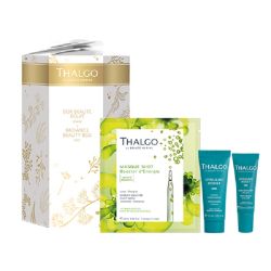 Коледен комплект за блясък на кожата със спирулина с мини продукти Thalgo Radiance Beauty Box