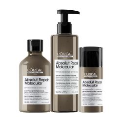 Шампоан, серум и маска без отмиване за увредена плътна коса Loreal Professionnel Absolut Repair Molecular Kit 2024