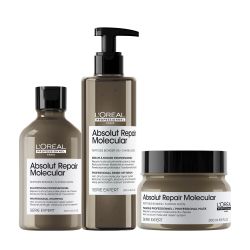 Шампоан, серум и маска за увредена плътна коса Loreal Professionnel Absolut Repair Molecular Kit 2024