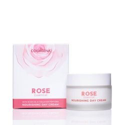 Подхранващ дневен крем с розово масло и колагенови пептиди Collagena Rose Essential Day Cream 50 ml