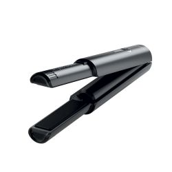 Безкабелна мини-преса за коса GAMMA+ X-HYBRID CORDLESS – Cordless Mini Hair Straightener черна