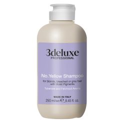  Шампоан против жълти оттенъци за подчертаване на студените тонове 3Deluxe Professional No Yellow Shampoo 250ml