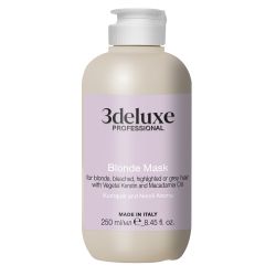 Подхранваща и хидратираща маска за руса коса с кератин и макадамия 3Deluxe Professional Blonde Mask 250ml