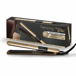 Преса за коса с кератин за изправяне и къдрене Demeliss Kera Gold 