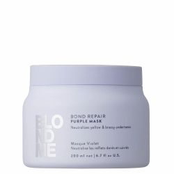 Виолетова маска за руса коса против жълти и медни оттенъци Schwarzkopf Professional BLONDME Bond Repair Purple Mask 200ml