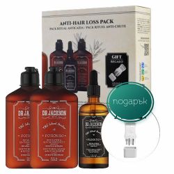 Комплект против косопад за по-гъста, по-силна и жизнена мъжка коса Dr. Jackson The Ritual Anti-Hair Loss 2+1 Pack 3.0                       