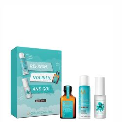 Лимитиран комплект за подхранване и освежаване на тъмна коса Moroccanoil Refresh Nourish and Go (Dark Tones)