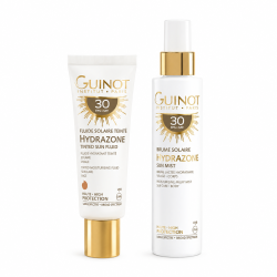 Промо комплект слънцезащитна грижа за лице и тяло SPF30 Guinot Institut Paris Hydrazone Tinted Sun Fluid Face & Sun Mist Body Duo 