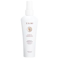 Нощен възстановяващ серум без отмиване за увредена коса T-LAB Professional Coco Therapy Overnight Serum Deluxe 150ml