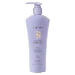 Лилав шампоан против жълти оттенъци за руса коса T-LAB Professional Blond Ambition Purple Shampoo 300ml