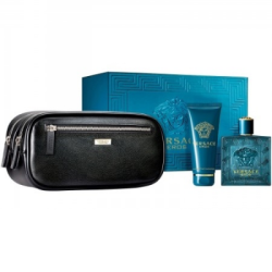 Мъжки комплект Versace Eros EDT 100 ml 100 ml душ гел + несесер