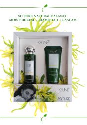 Комплект хидратиращи шампоан и балсам за суха и изтощена коса Keune So Pure Moisturing 