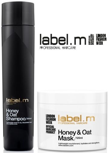 Комплект шампоан и маска за суха коса label.m Honey&Oat 300+120мл