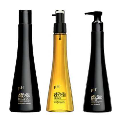 С ПОДАРЪК несесер  - Комплект от шампоан, маска и еликсир Pure Hair Illuminating Argan&Keratin Kit с ПОДАРЪК 