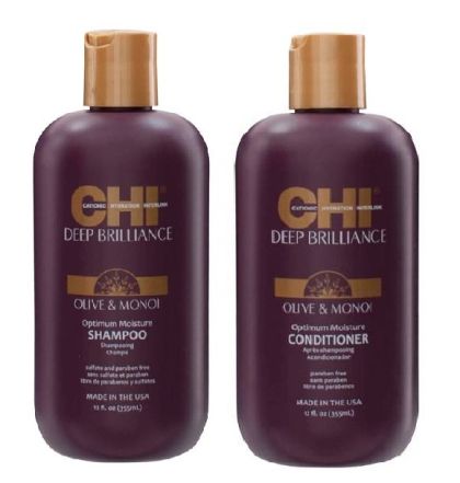 Хидратиращ комплект за увредени и третирани коси CHI Deep Brilliance 2х355ml