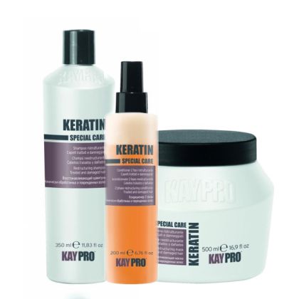 Комплект с кератин за преструктуриране на увредена коса KayPro Keratin Trio