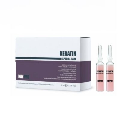 Ампули с кератин за преструктуриране на увредена коса KayPro Keratin Restructuring Lotion 12х10ml