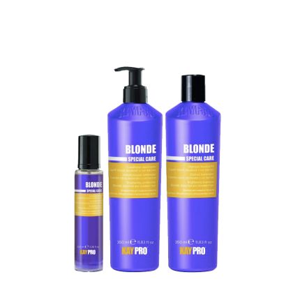 Комплект със сапфир за неутрализиране на жълти оттенъци за руса коса KayPro Blonde Trio
