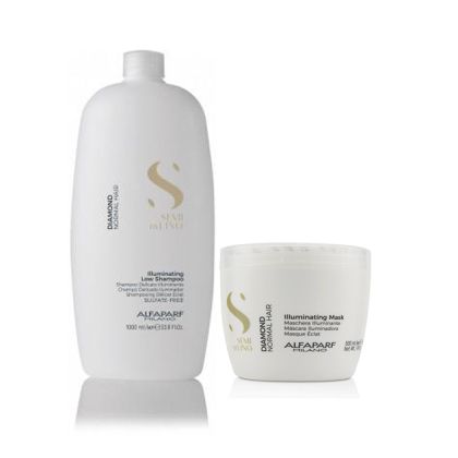 Комплект шампоан и маска за диамантен блясък ALFAPARF SDL Diamond Illuminating Kit 1000ml + 500ml