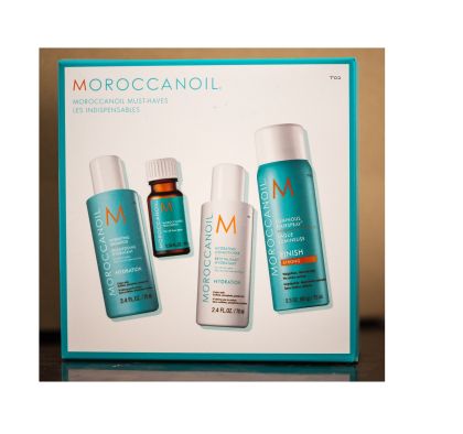 Комплект за път Мини подхранващи продукти с арган Moroccanoil Try Me Must Have 