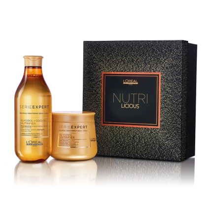 XMAS 2018! Коледен подхранващ комплект без силикони за суха коса LOreal Professionnel Nutri Licious Kit