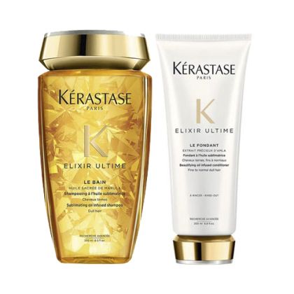 Комплект Шампоан и Балсам с натурални масла за фина коса Kerastase Elixir Ultime Duo