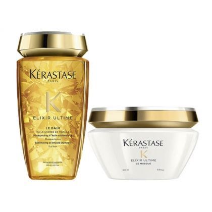Комплект Шампоан и Маска с натурални масла за всеки тип коса Kerastase Elixir Ultime Duo