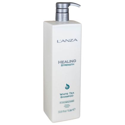 Анти-ейджинг шампоан за подхранване на изтощена коса LANZA Healing Strength White Tea Shampoo 1000ml 